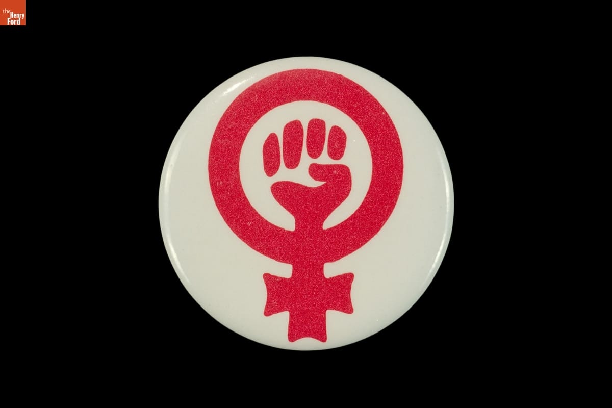 Women Rights Rally Button Button, Women's Liberation Movement, circa 1970