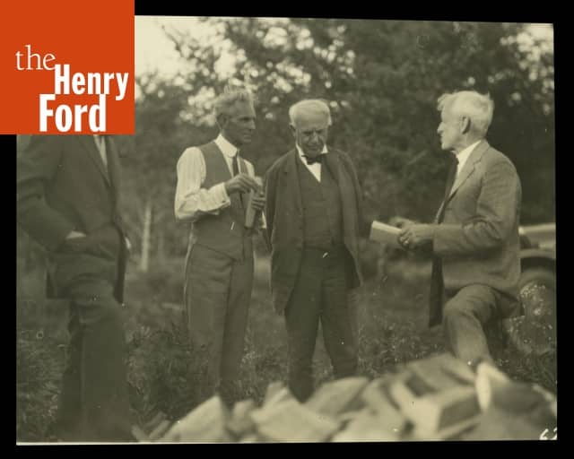 "Vagabonds" Harvey Firestone, Henry Ford and Thomas Edison with E. G