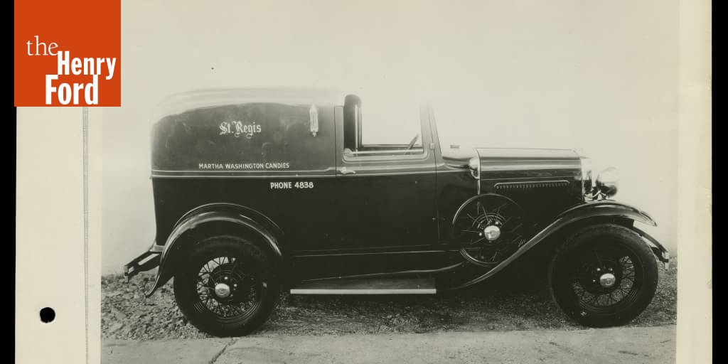 Ford Model A Town Car Delivery Truck for St. Regis, Advertising Martha