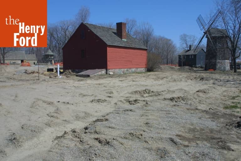 Plympton Home during the Greenfield Village Restoration Project, April