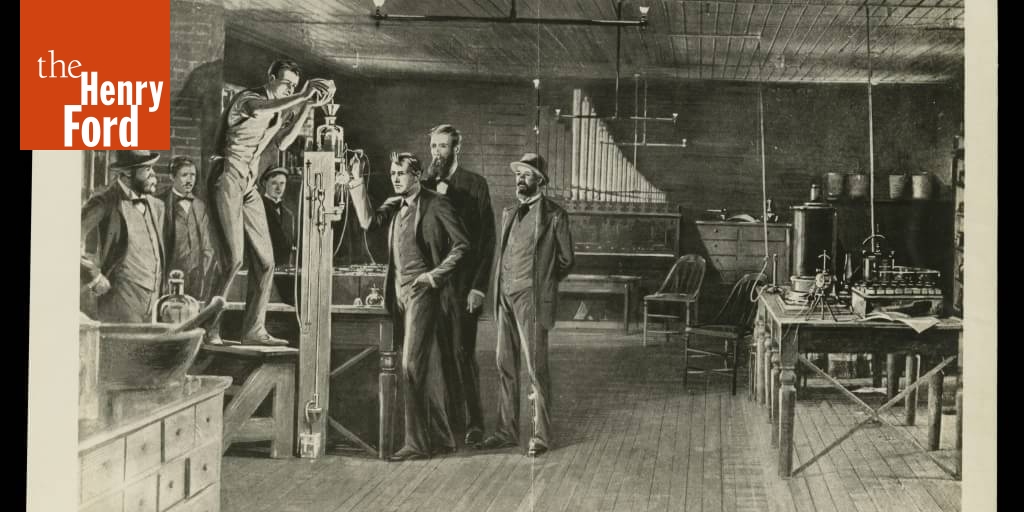 Illustration, "The Edison Laboratory, Menlo Park, NJ, the Eve of 'The