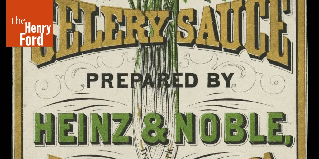 Product Label for Celebrated Celery Sauce by Heinz & Noble, "Put Up