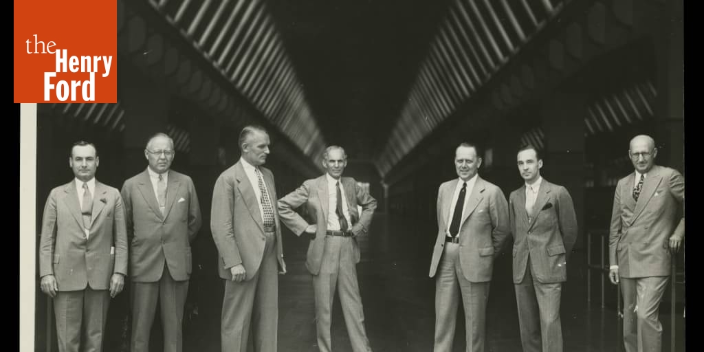 Henry Ford and Ford Motor Company Executives at Henry Ford Museum, 1933