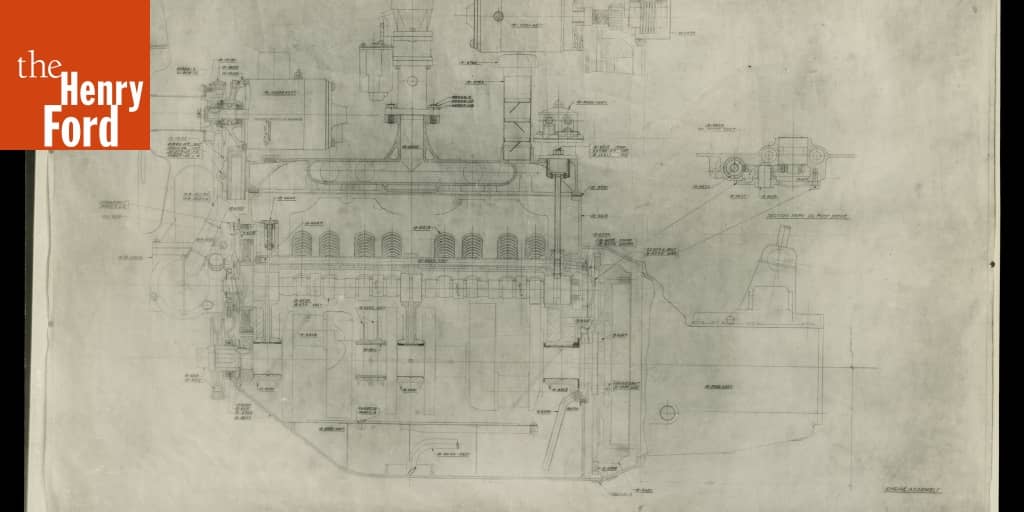Diagram of Ford V-8 Engine Assembly, August 1932 - The Henry Ford