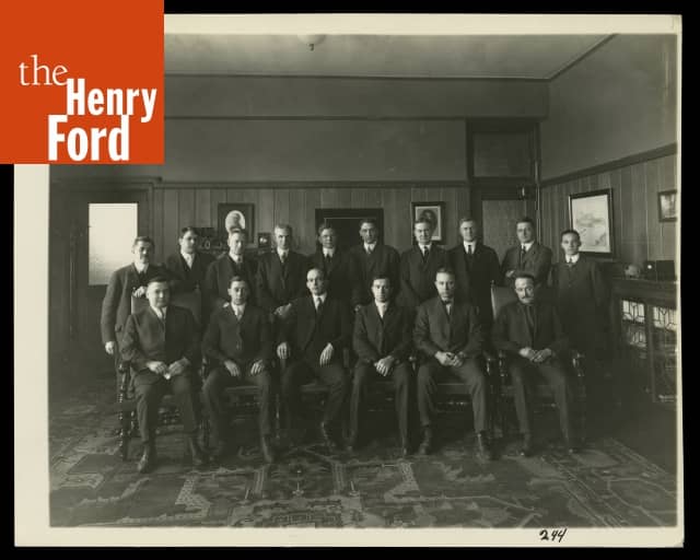 Henry Ford and Edsel Ford with Ford Motor Company Executives at the