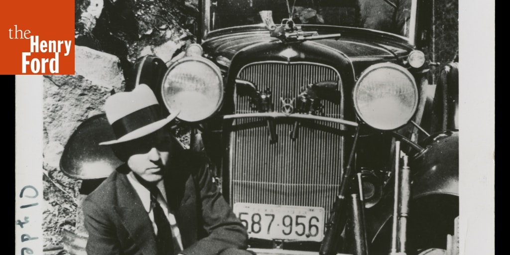 Clyde Barrow with 1932 Ford V8, circa 1933 The Henry Ford