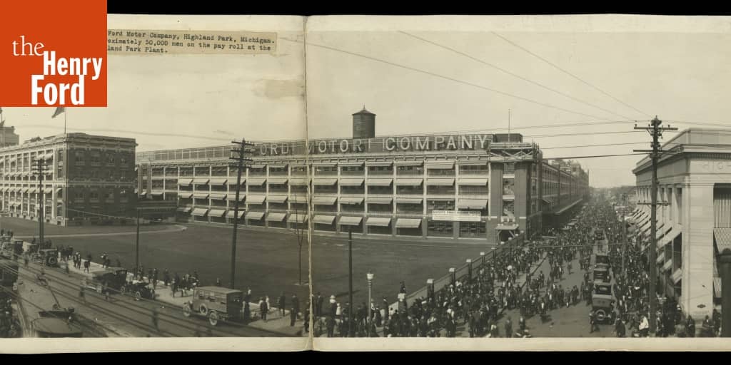 Panoramic View of Ford Motor Company Plant in Highland Park, Michigan
