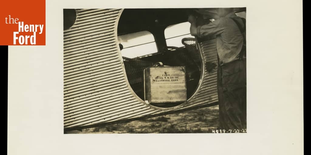 Cargo Door with Crate in Royal Typewriter's Ford Tri-Motor 4AT-8 ...