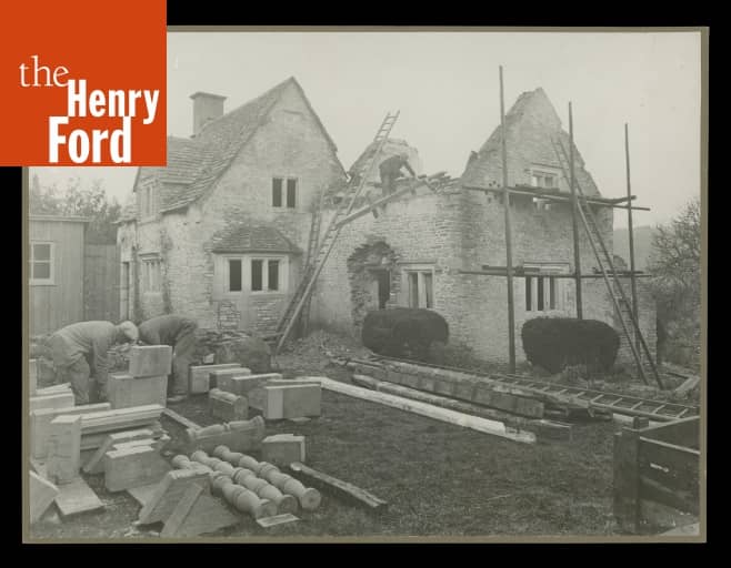 Dismantling Cotswold Cottage at its Original Site in England, 19291930