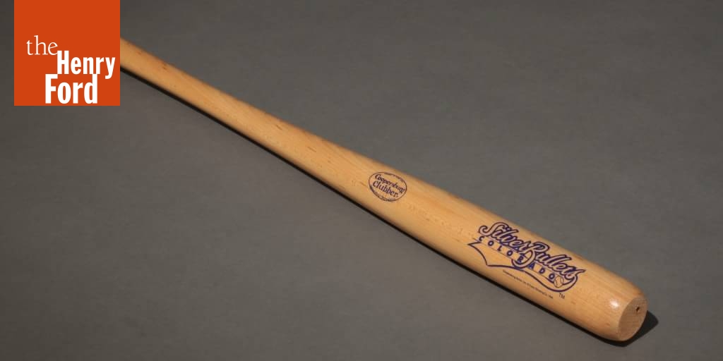 Colorado Silver Bullets Miniature Baseball Bat, 1994 The Henry Ford