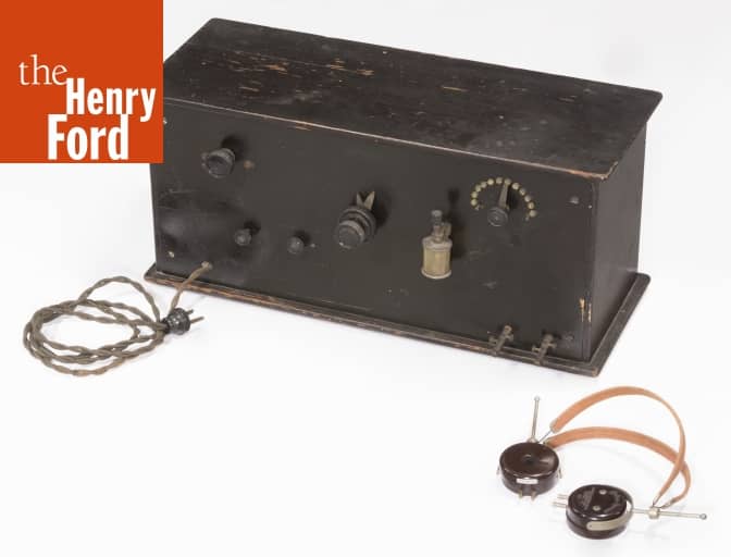 Galena Crystal Radio Set, Made by Edwin Shoemaker, circa 1923 The