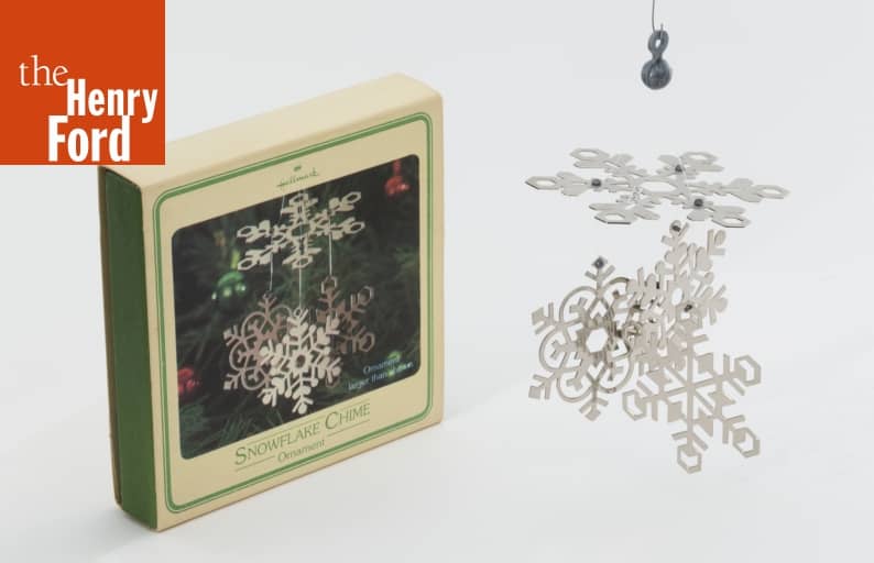 Hallmark "Holiday Chimes Snowflake Chime" Christmas Ornament, 1980