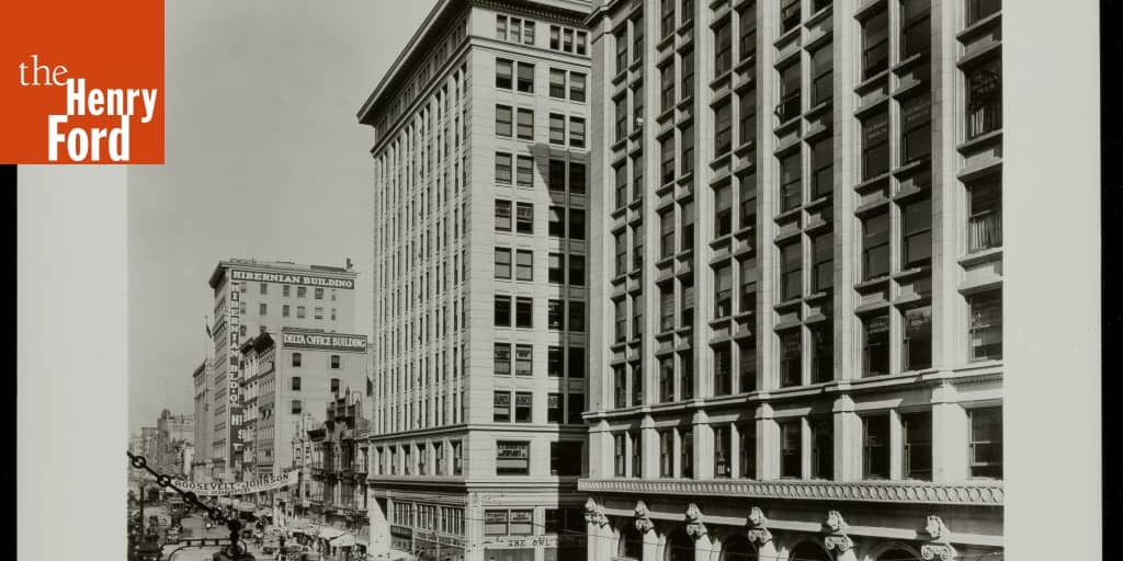 Spring Street North from the Hotel Alexandria, Los Angeles, California
