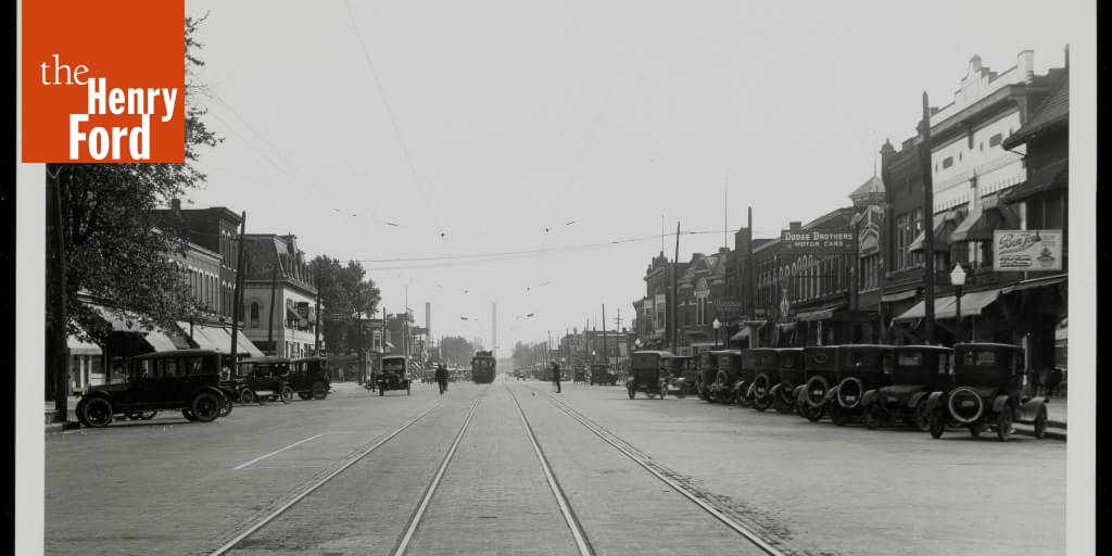 Streetcar Tracks through Wyandotte, Michigan, circa 1925 - The Henry Ford