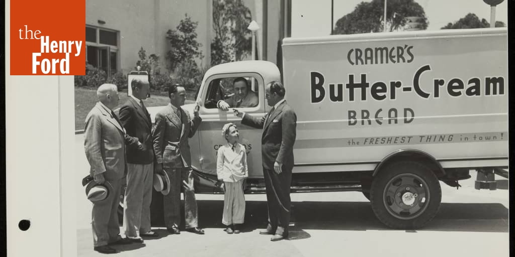 Cramer's Bakery Bread Truck outside the Ford Building, California