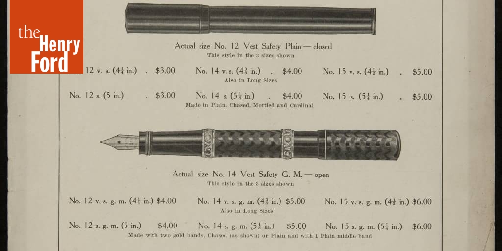 Page from L. E. Waterman Company Catalog Advertising Waterman's Ideal