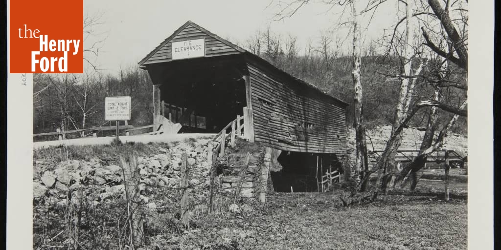 Documentary Photograph of Ackley Covered Bridge at West Finley