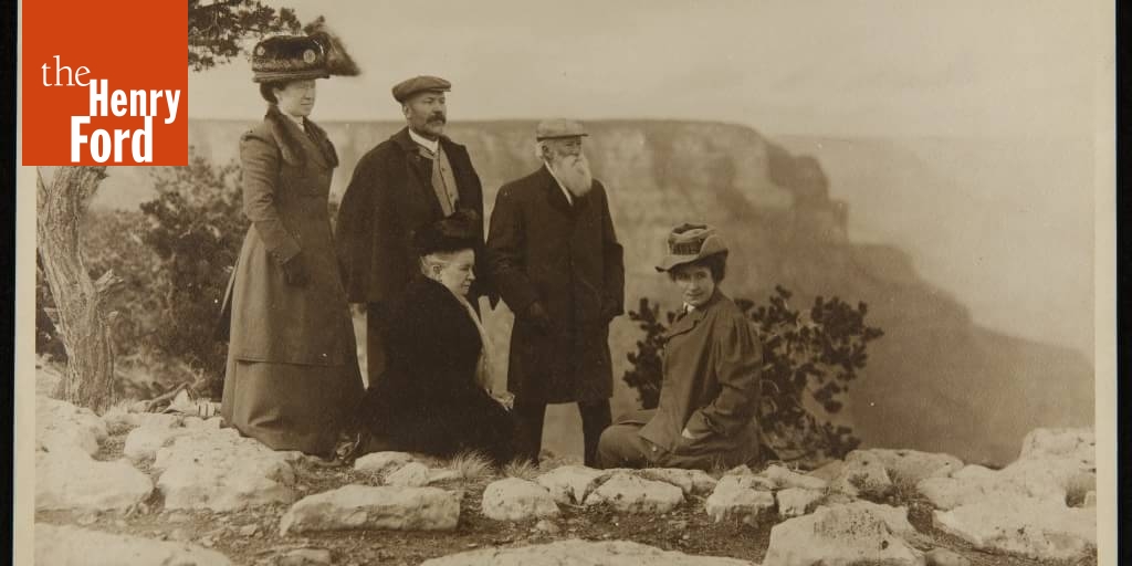 Ursula and John Burroughs with Others, at the Grand Canyon, 1911 The