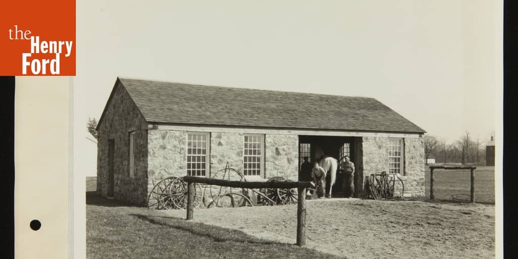 Blacksmith Shop in Greenfield Village, November 1929 The Henry Ford