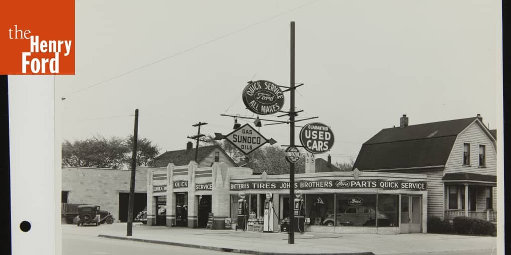 Johns Brothers Motor Sales Service Station on Harper Avenue, Detroit