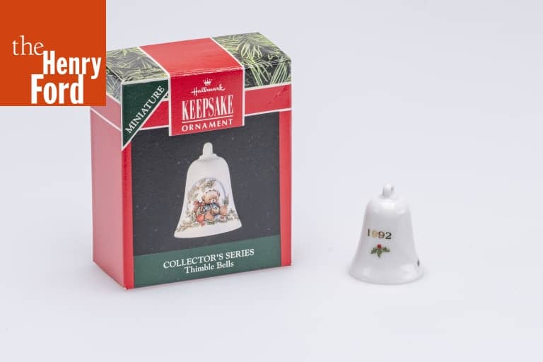 Hallmark "Thimble Bells Series" Miniature Christmas Ornament, 1992