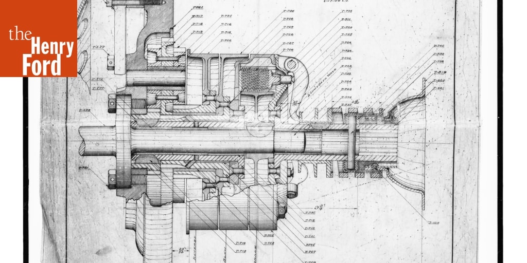 Drawing, "Transmission Assembly," Ford Model T, March 17, 1909 The