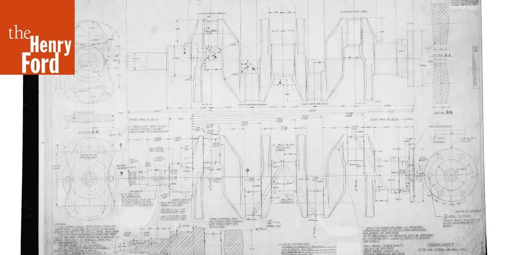 Drawing, "Crankshaft," Ford GPW, June 25, 1943 The Henry Ford
