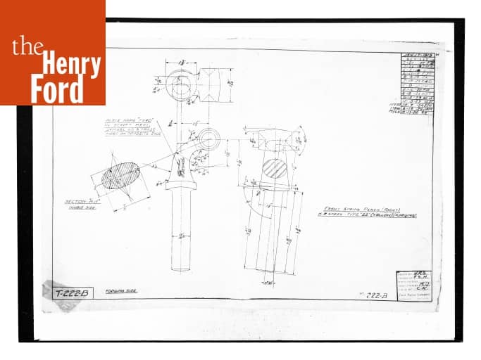 Drawing, "Front Spring Perch (Right)," Size, Ford Model T